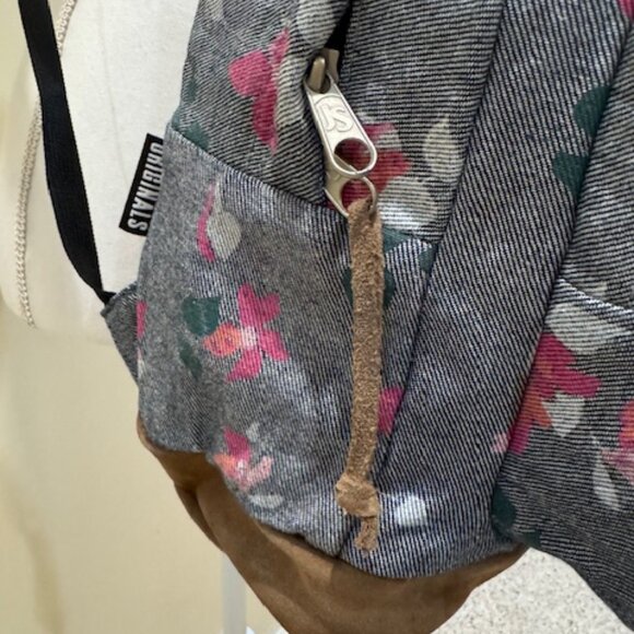 JanSport Backpack Grey Flowered - Picture 7 of 8
